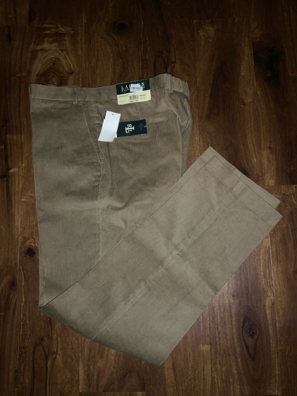 Lauren Ralph Lauren Corduroy Pants Mens 38x34 Tan NWT Quiet Luxury